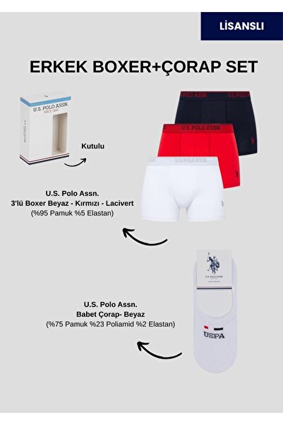 U.S. Polo Assn. Muški, licencirani, USPA, bokserice + set čarapa