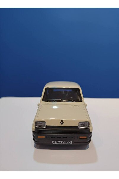 farddad Beige Renault 5 Metal Pull-Back Toy Car Model Car Classic Car |   Gift