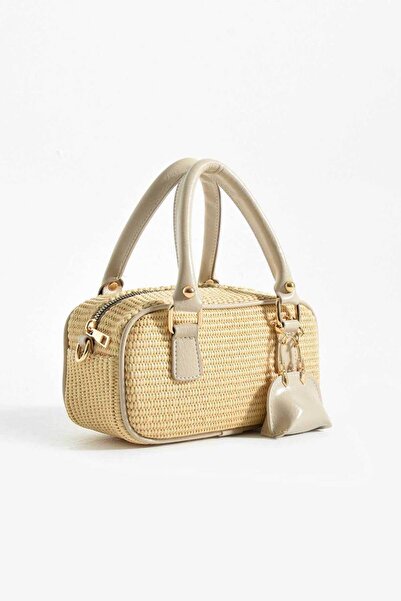 Çanta Trend Straw Women's Handbag with Bag Accessories Shoulder Bag