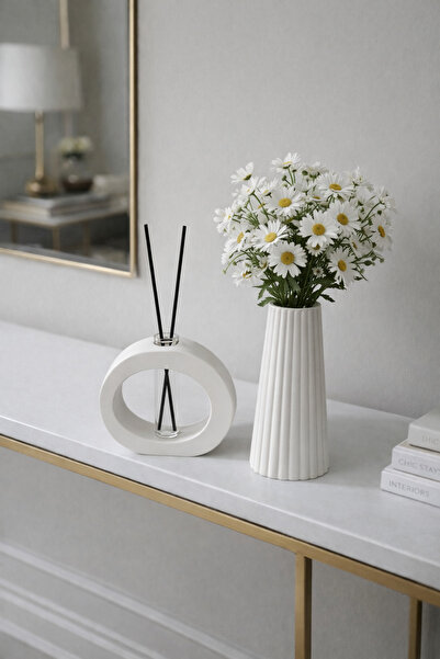 Sisay Home Minimalist Dekoratif Vazo ve Oda Kokusu Seti – Modern Salon Dekoru