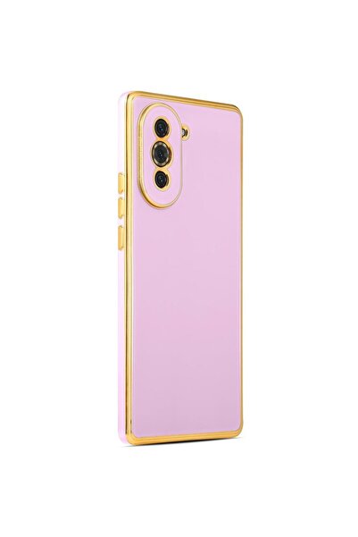 Musal Huawei Nova 10 Case with Camera Protection Gold Edge Design Silicone
