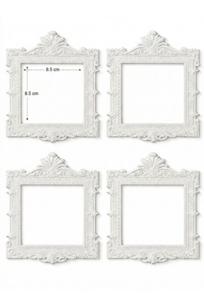 Bedoris Antik Barok Dekoratif Anahtar/Priz Çerçevesi - 4 Adet