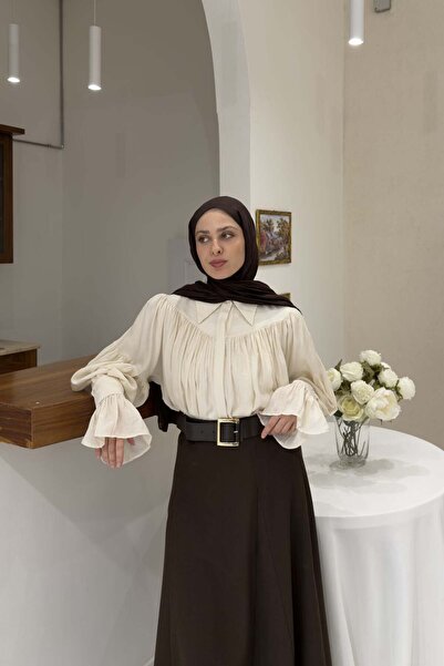Faya Boutique Krem Robalı Alisia Gömlek