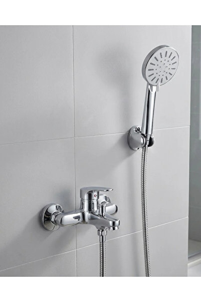 Epilons Σετ ντους 4 σταδίων με κεφαλή ντους χειρός, σπιράλ σωλήνα και κρεμάστ...