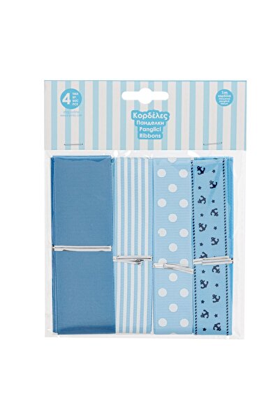 OEM Blue Ribbon Set with 4 Designs 1m - 4pcs