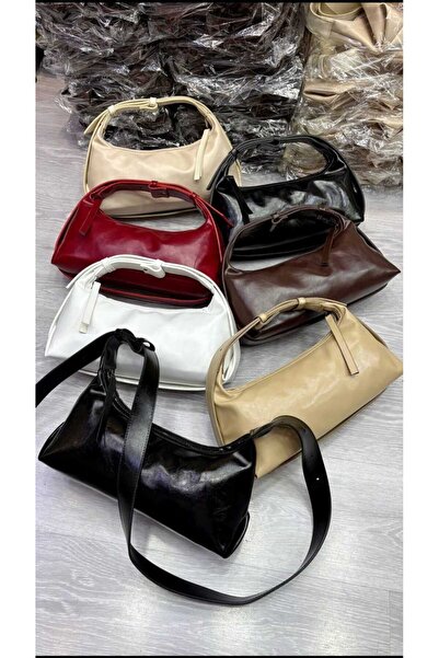 ÖZÜM ÇANTA Women's Pinterest Model Shoulder Sleeve and Crossbody Bag White