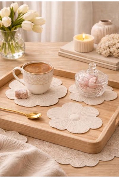 ÇeyizBu Coffee Napkin, Presentation Napkin, Cocktail Napkin & Presentation Holder, Elegant Embroidery & Eye-Catching Presentation