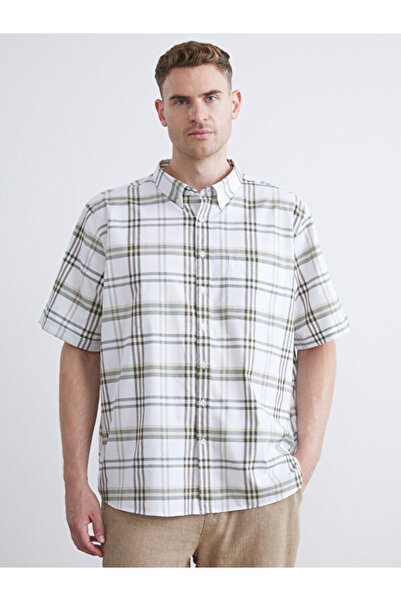 LC Waikiki Regular Fit Short Sleeve Plaid Men's Shirt