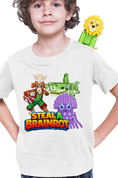 OEM Tricou Copii Baieti Steal a Brainrot Graipuss Roblox Meme