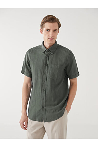 LC Waikiki Regular Fit Short Sleeve Poplin Men's Shirt