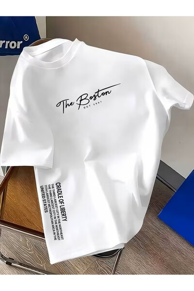 oneagılyazı Baskılı Günlük Yazlık Kısa Kollu baskılı T-Shirt