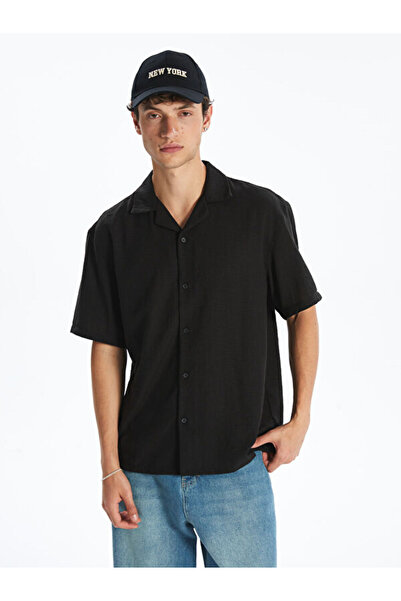 LC Waikiki Comfortable Fit Resort Collar Short Sleeve Men's Shirt