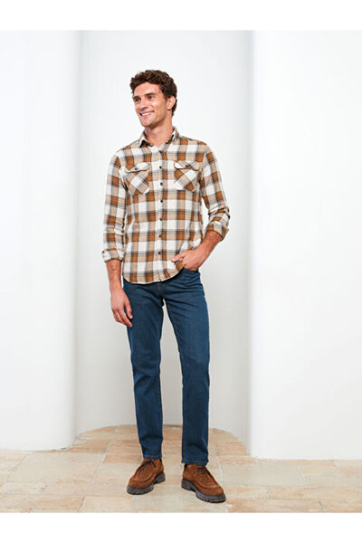 LC Waikiki Regular Fit Long Sleeve Plaid Men's Shirt