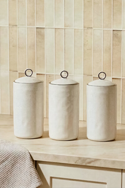 Perotti Nestore Giant 3-Piece Porcelain Spice Set Large Size Kitchen Organizer