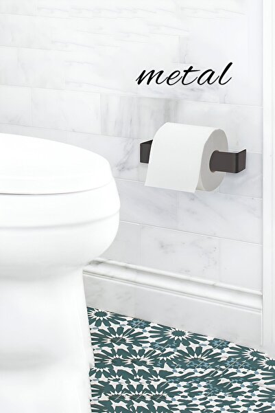 Creatividad Solutions Toilet Paper Holder Metal Adhesive Without Punching 720748