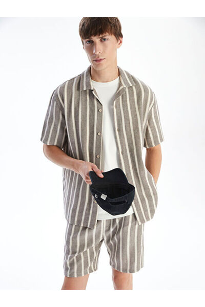 LC Waikiki Comfortable Fit Short Sleeve Striped Men's Shirt