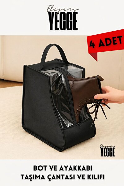 YEGGE 4 Pcs Boot Shoe Storage Bag - Shoe Bag Boot and Shoe Organizer Shoe Org...