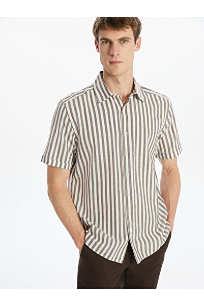 LC Waikiki Regular Fit Short Sleeve Striped Men's Shirt