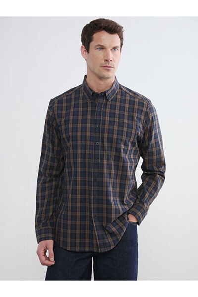 LC Waikiki Standard Fit Checkered Embroidered Men's Shirt from Uzg Store for ...