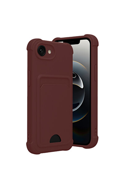 cepmoda حافظة سيليكون لهاتف آيفون "16E" مكونة من حامل بطاقات قطع - مرن - تصمي...