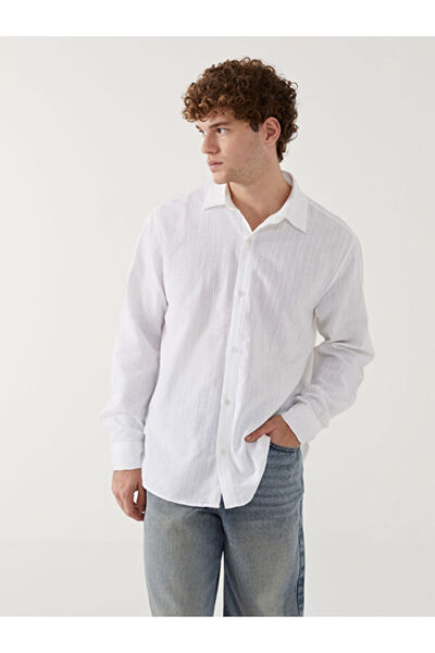 LC Waikiki Regular Fit Long Sleeve Dobby Men's Shirt