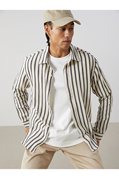 LC Waikiki Regular Fit Long Sleeve Striped Men's Shirt