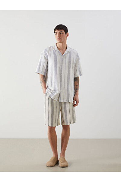 LC Waikiki Comfortable Fit Short Sleeve Striped Men's Shirt