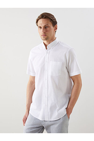LC Waikiki Regular Fit Short Sleeve Dobby Men's Shirt