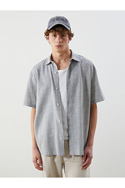 LC Waikiki Comfortable Fit Short Sleeve Dobby Men's Shirt