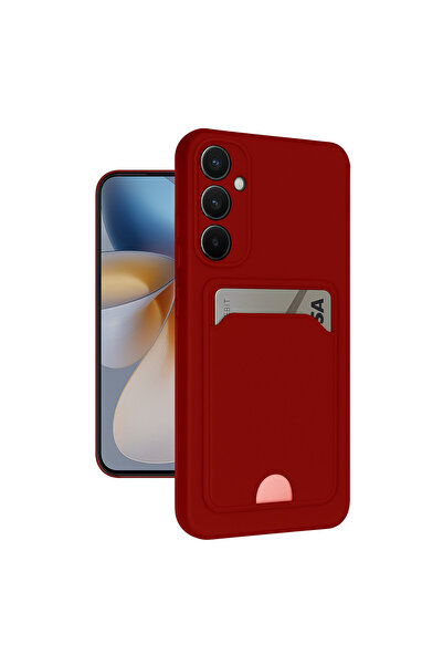 cepmoda حافظة سيليكون سامسونج "S24 FE" مكونة من حامل بطاقات قطع - مرن - تصميم...