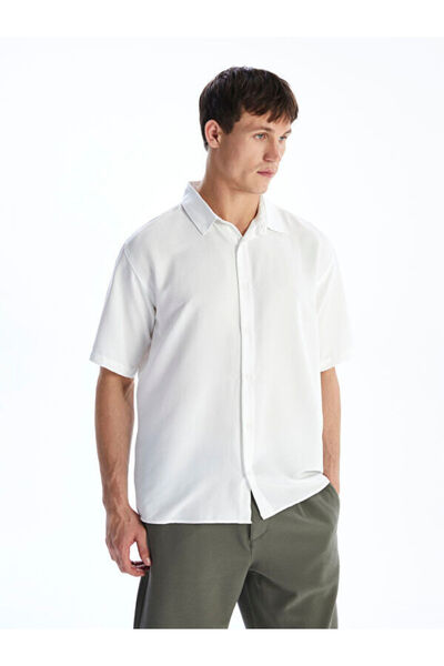 LC Waikiki Regular Fit Short Sleeve Dobby Men's Shirt