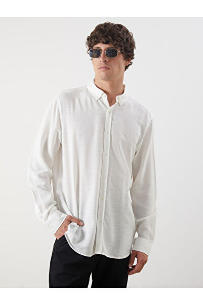 LC Waikiki Slim Fit Long Sleeve Dobby Men's Shirt