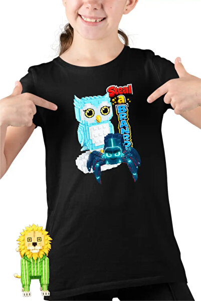 OEM Tricou Copii Fete Steal Brainrot Clickerrinocrabo Roblox Meme