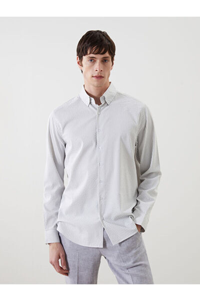 LC Waikiki Regular Fit Long Sleeve Striped Men's Shirt