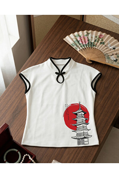 Toum تصميم ياباني عتيق بدون أكمام بقصة قصيرة