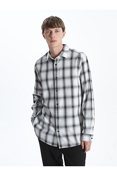 LC Waikiki Regular Fit Long Sleeve Plaid Gabardine Men's Shirt