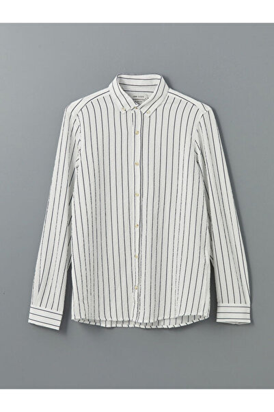 LC Waikiki Slim Fit Long Sleeve Striped Men's Shirt