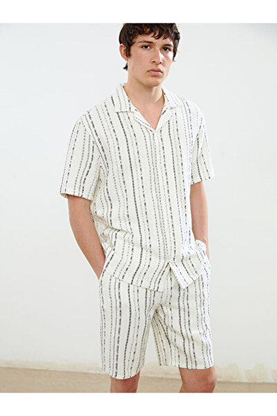 LC Waikiki Comfortable Fit Striped Wool Blend Men's Shirt