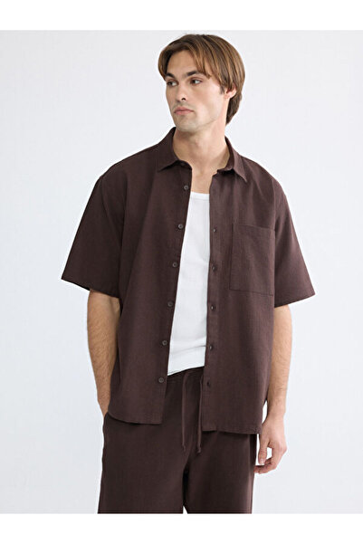 LC Waikiki Loose Fit Linen Look Men's Shirt