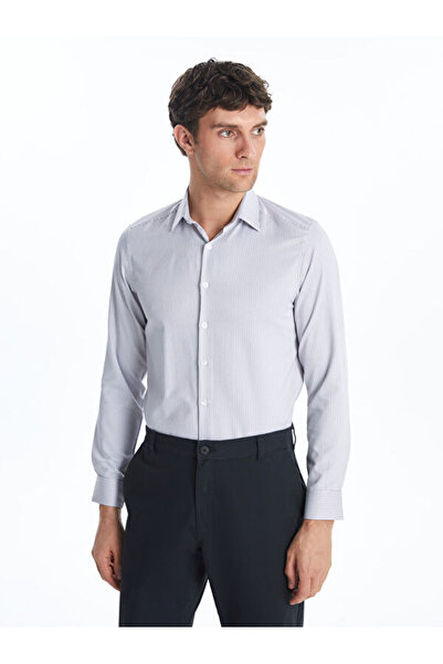 LC Waikiki Slim Fit Long Sleeve Striped Dobby Men's Shirt