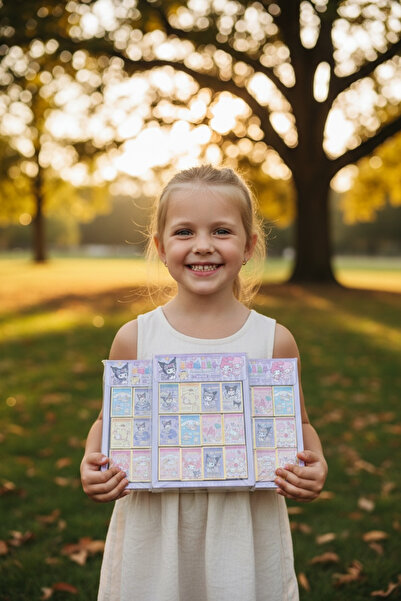 BUCHE Kuromi Küçük Sticker Defter 3 Adet