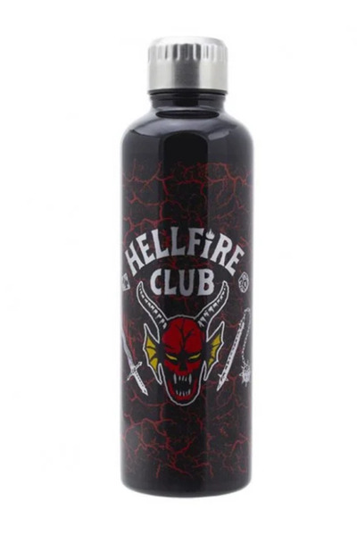 Paladone Stranger Things Hellfire Club Metal Water Bottle – Sticla de apa din...