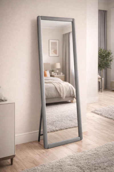 MARIA HOMES Grey Full Length Standing Mirror 80x180cm Modern Floor Mirror