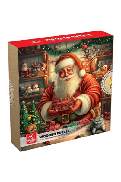 Deico Puzzle lemn Games – Atelierul lui Mos Craciun (50 piese)