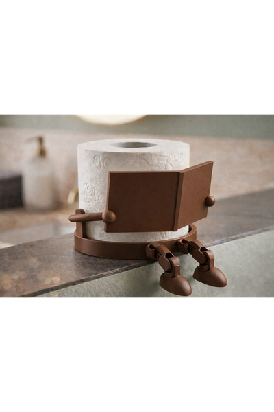 farist Book Reading Toilet Paper Holder - Fun Bathroom Accessory - Decorative...