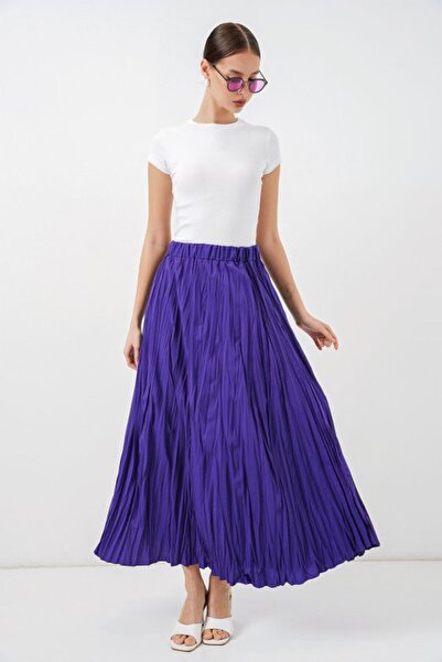 COjans Long crinkled skirt 8042 - purple