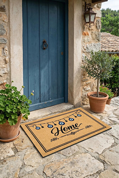 Valerine Life Welcome Evil Eye Bead Black Frame Home Office Workplace Outside...