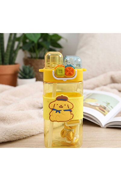 Mihristore Kuromi Çift Bölmeli Pipetli Matara & Suluk Okul Suluğu Kuromi Dese...