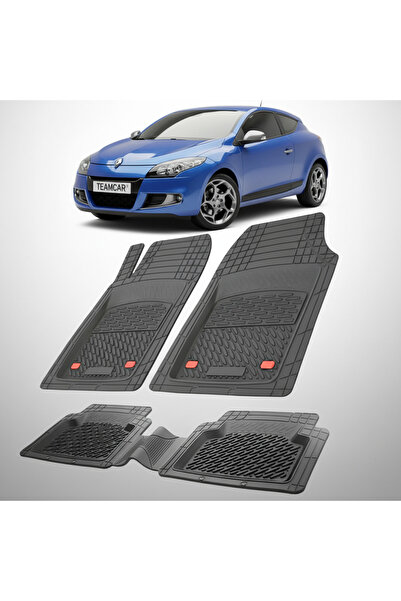 TEAMCAR Πατάκια δαπέδου συμβατά για Renault Megane III 1 Coupe 2008-2012 | Μαύρο