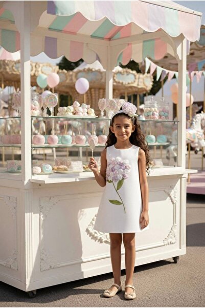 Pamina فستان بتصميم ملمس ناعم ستارلي للفتيات من LIMI مع مشبك على شكل تاج